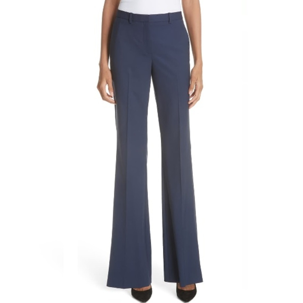 Theory Navy Wide-Leg Dress Pants